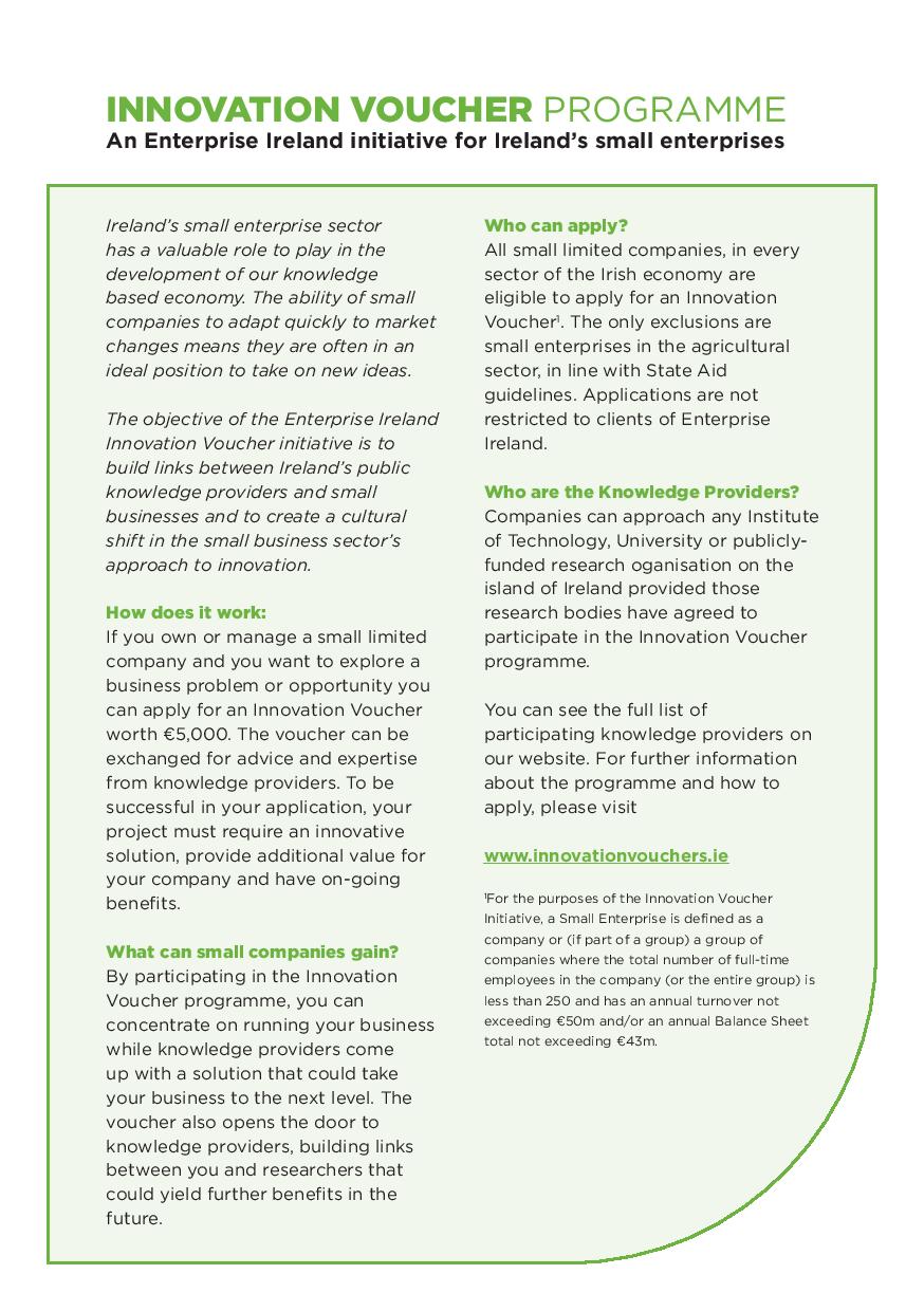 Innovation Voucher May 2016 #2